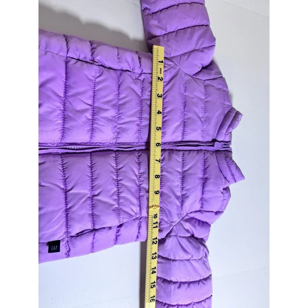 Gap Girls Puffer Jacket Purple Reversible Minnie Mouse 2T Zip Up Quilted‎